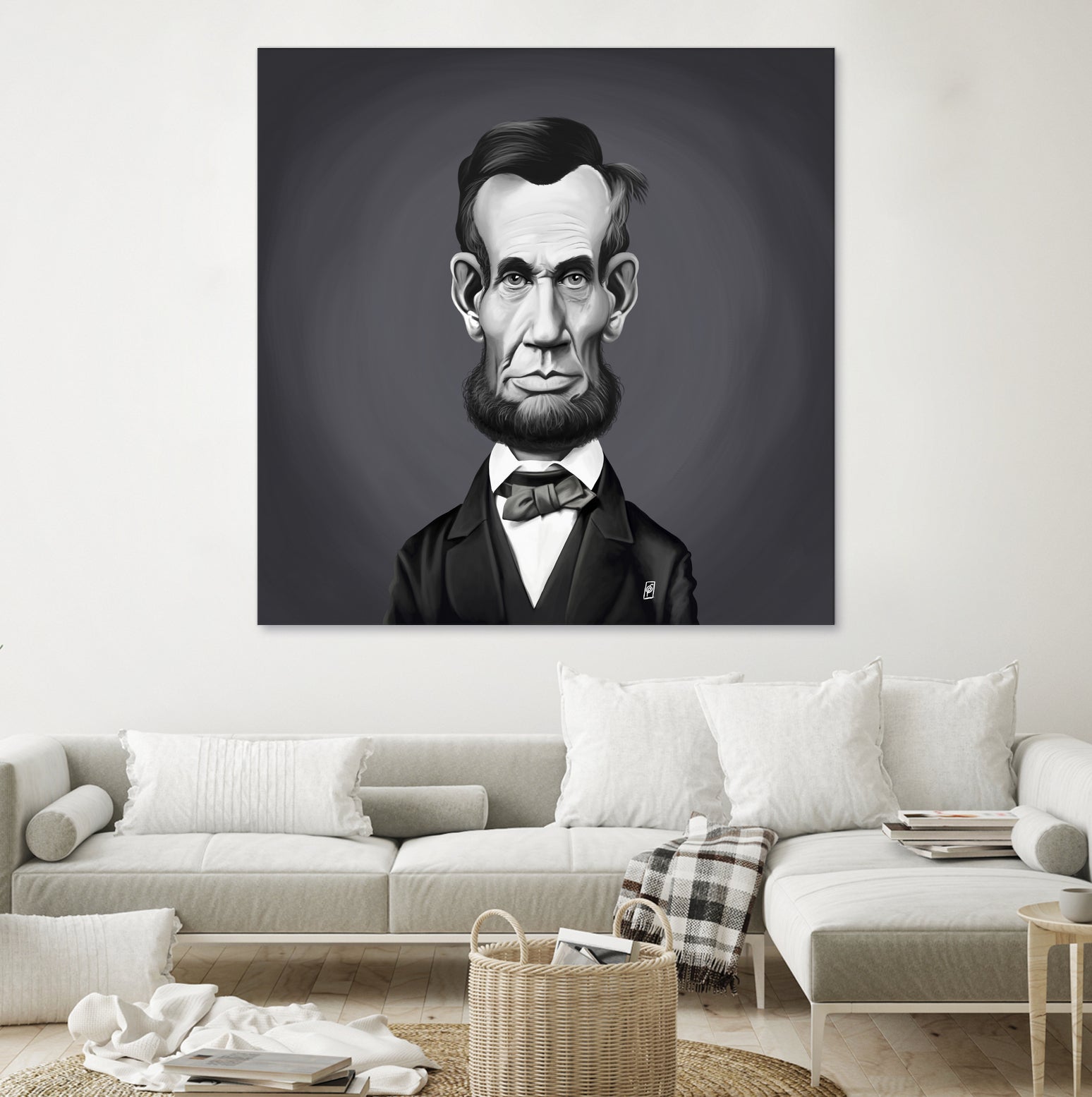 Abraham Lincoln by Rob Snow on GIANT ART - gray digital painting