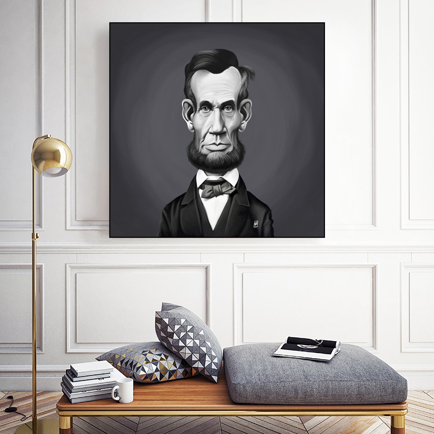 Abraham Lincoln by Rob Snow on GIANT ART - gray digital painting