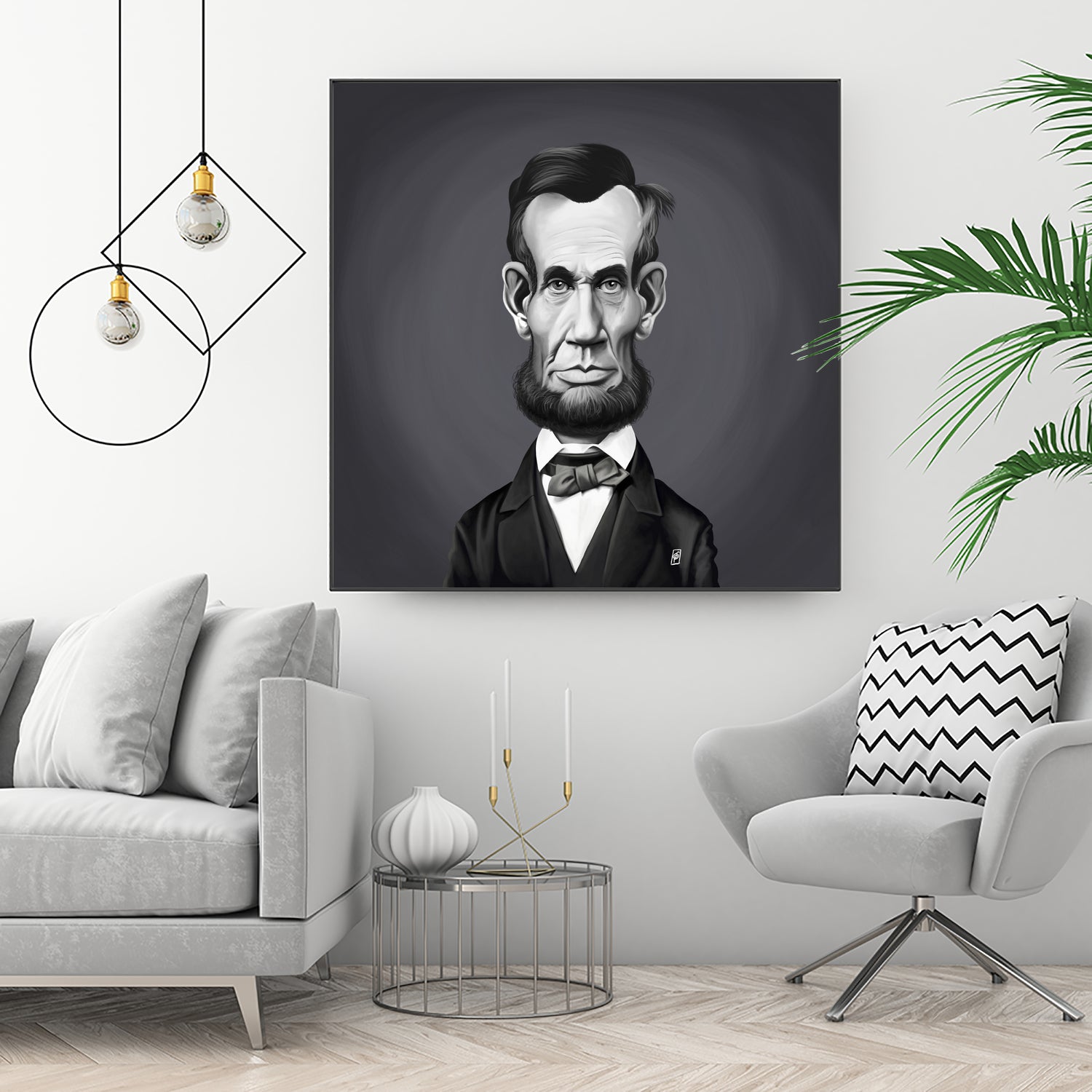 Abraham Lincoln by Rob Snow on GIANT ART - gray digital painting