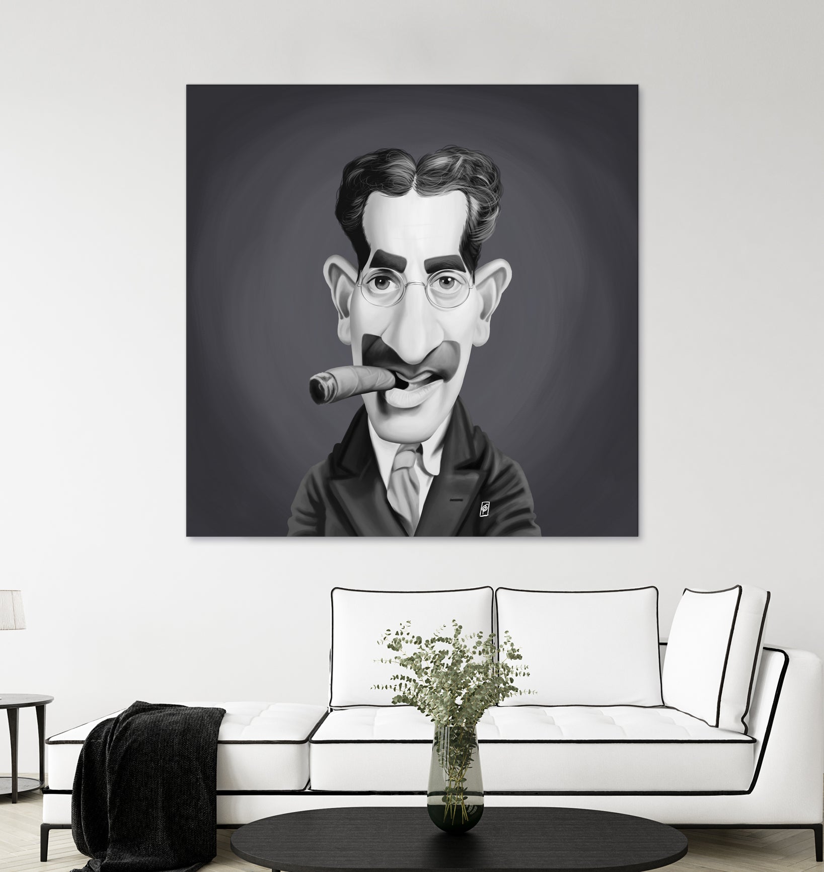 Groucho Marx by Rob Snow on GIANT ART - gray digital painting