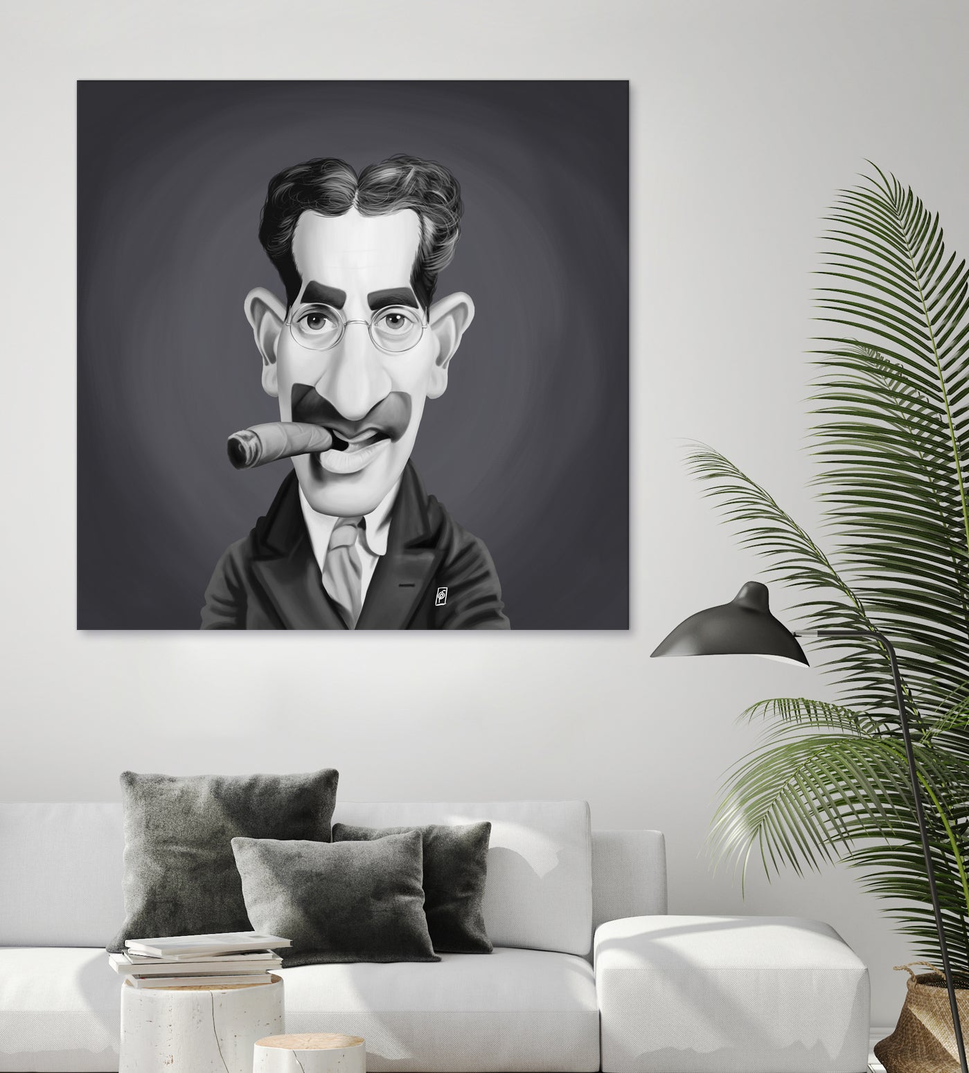 Groucho Marx by Rob Snow on GIANT ART - gray digital painting