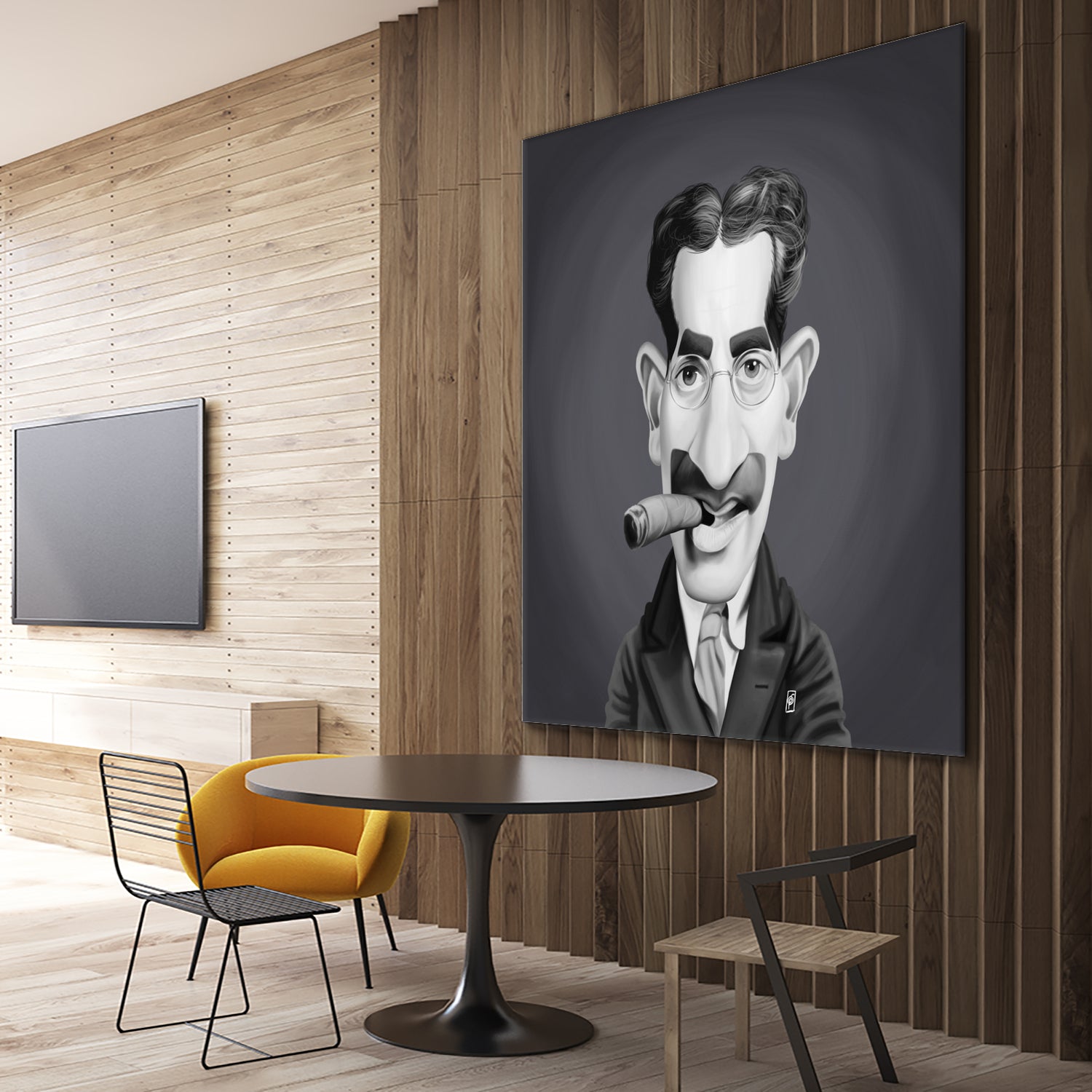 Groucho Marx by Rob Snow on GIANT ART - gray digital painting