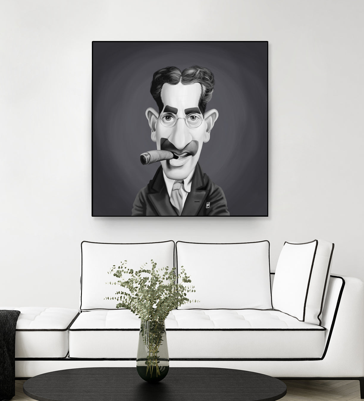 Groucho Marx by Rob Snow on GIANT ART - gray digital painting