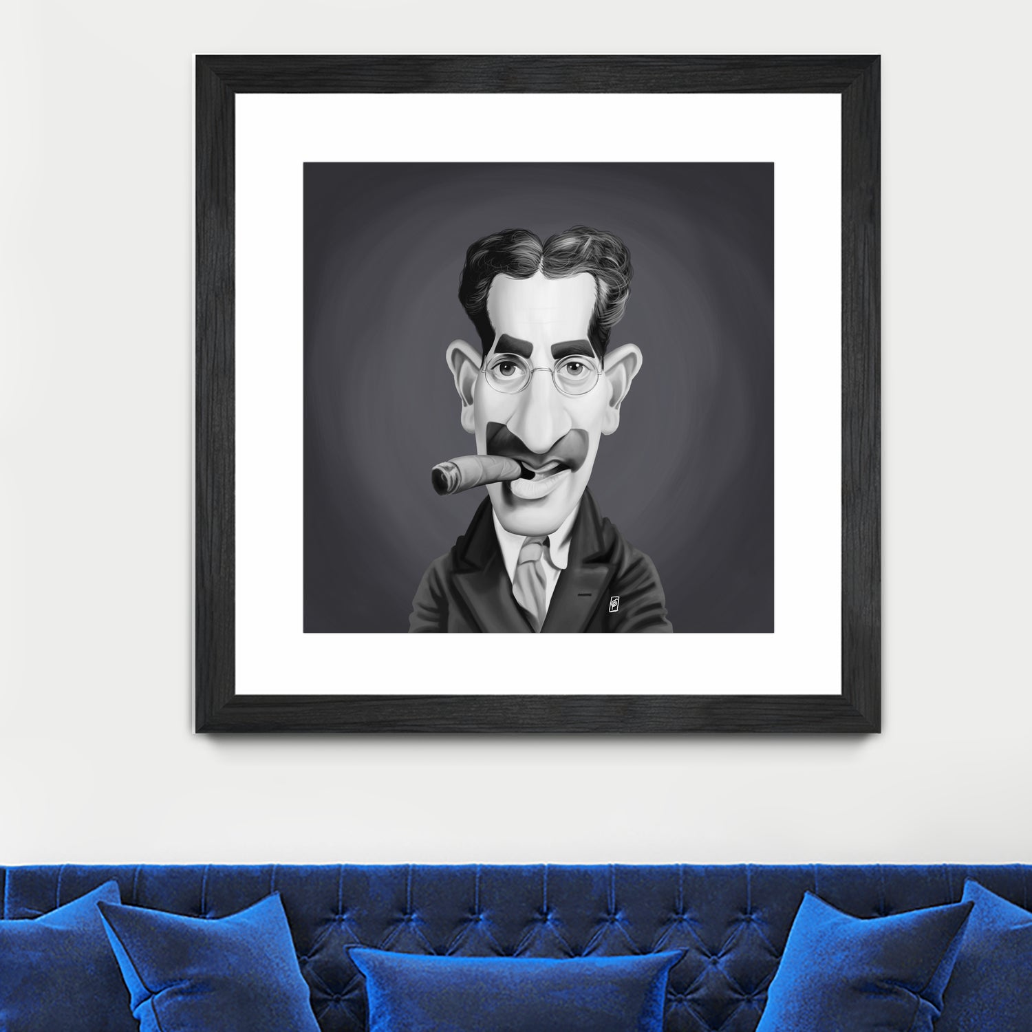 Groucho Marx by Rob Snow on GIANT ART - gray digital painting