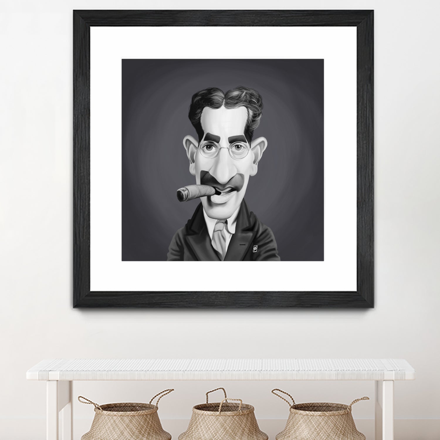 Groucho Marx by Rob Snow on GIANT ART - gray digital painting