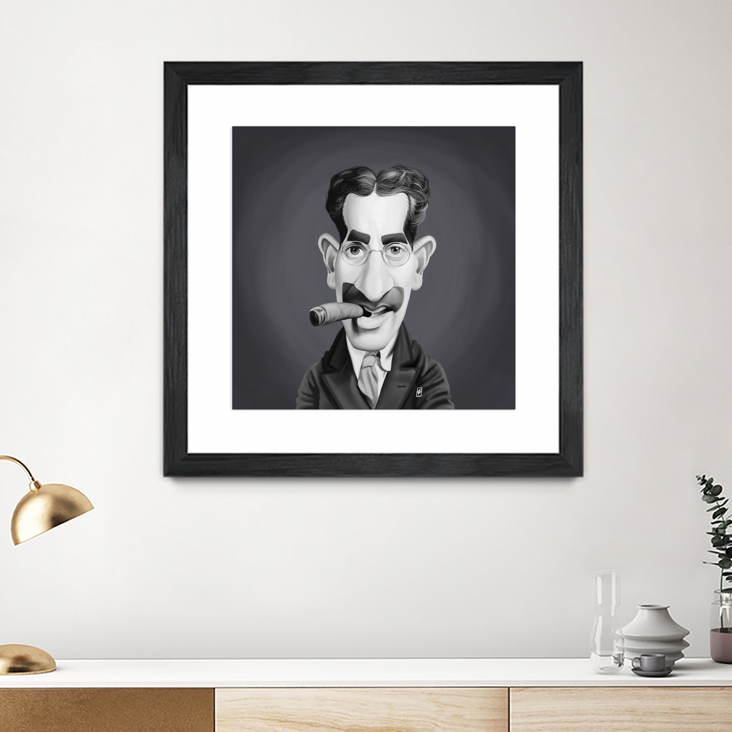 Groucho Marx by Rob Snow on GIANT ART - gray digital painting