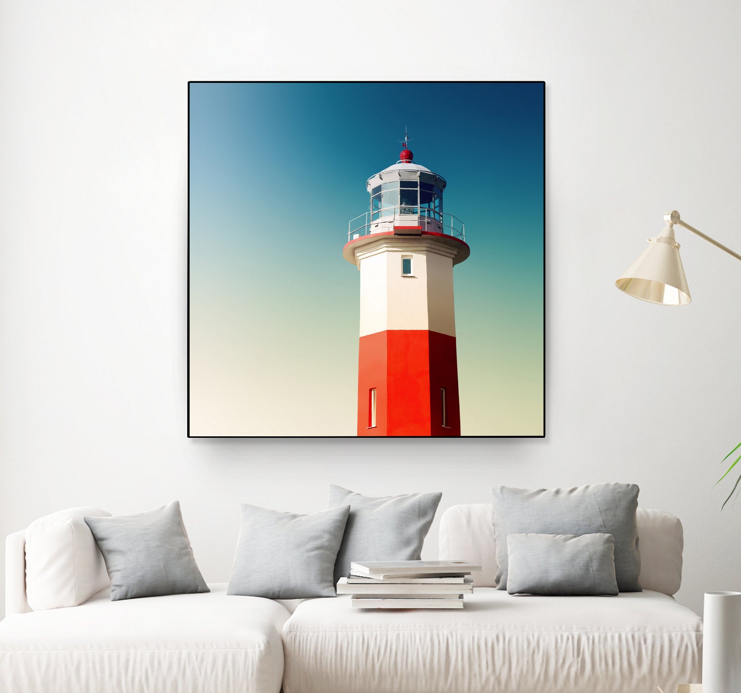 Lighthouse by Dmitry Belousov on GIANT ART - red photo illustration