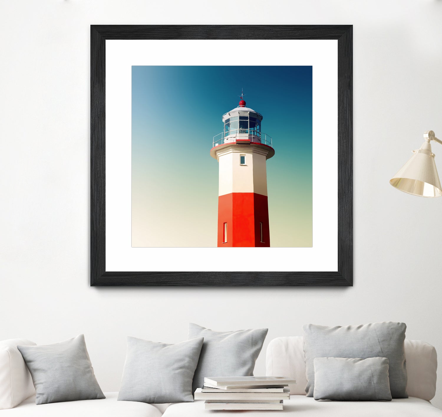 Lighthouse by Dmitry Belousov on GIANT ART - red photo illustration