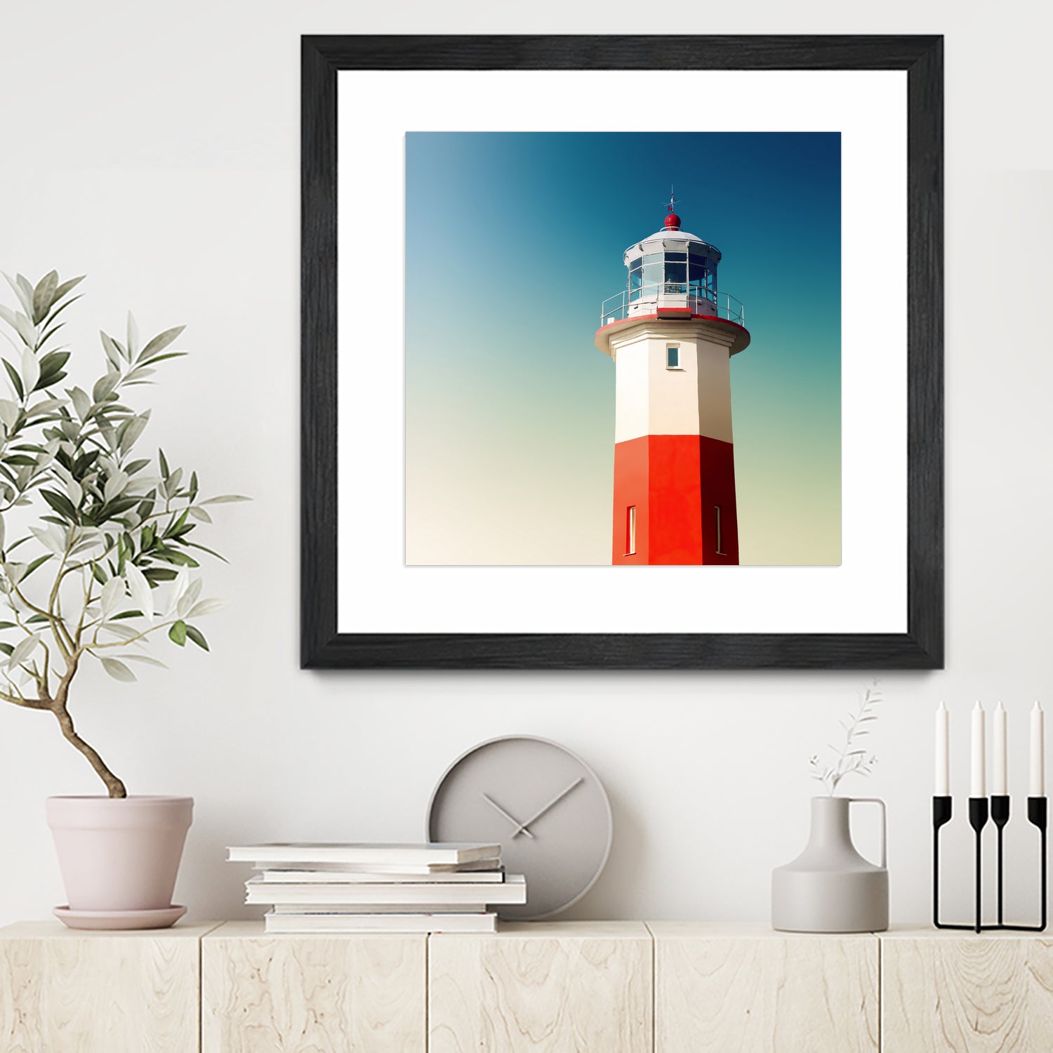 Lighthouse by Dmitry Belousov on GIANT ART - red photo illustration