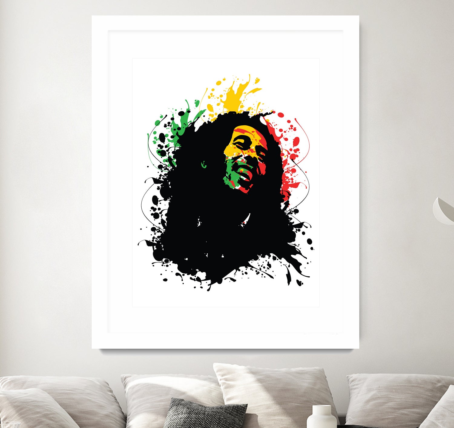 Bob Marley splatter art by sarta . on GIANT ART - white vector illustration