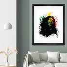 Bob Marley splatter art by sarta . on GIANT ART - white vector illustration