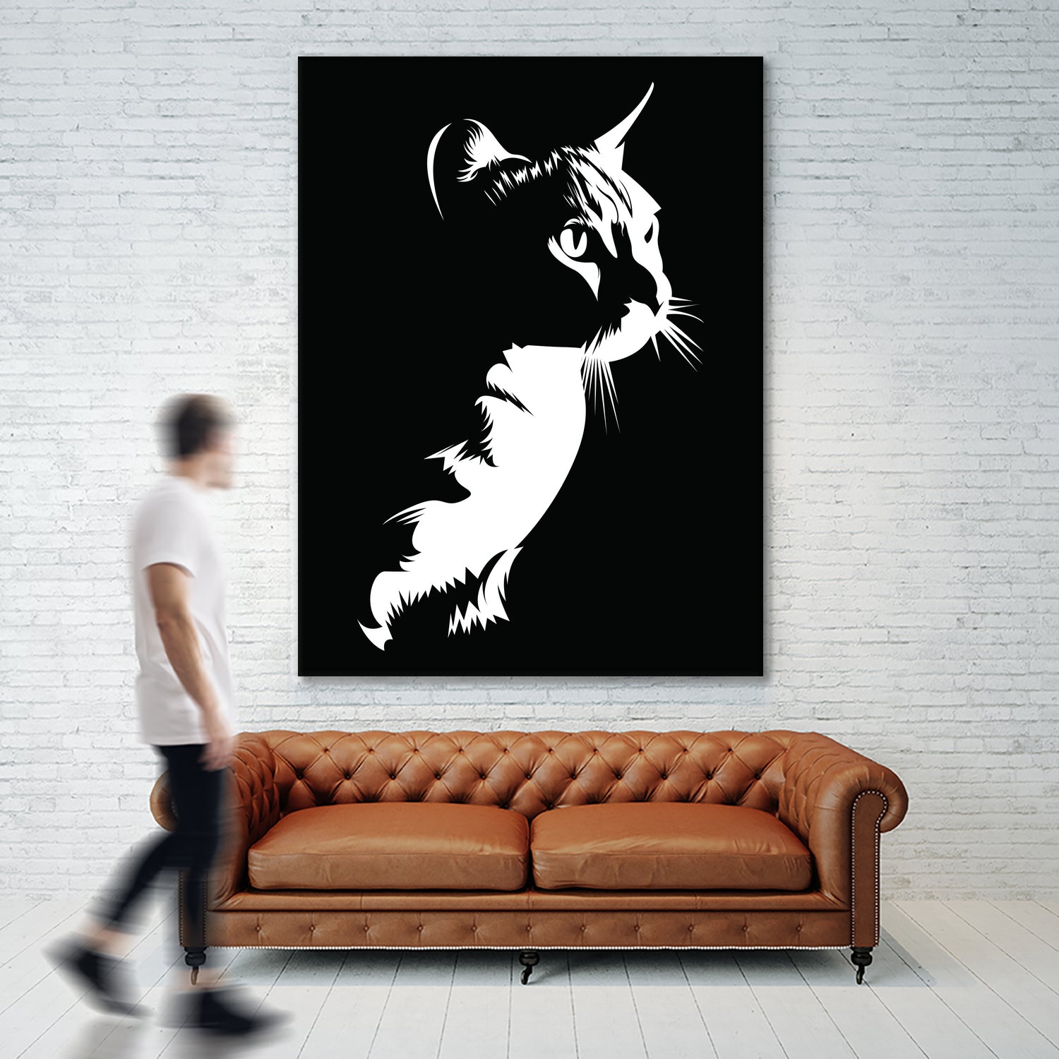 cat silhouette by sarta . on GIANT ART - white vector illustration