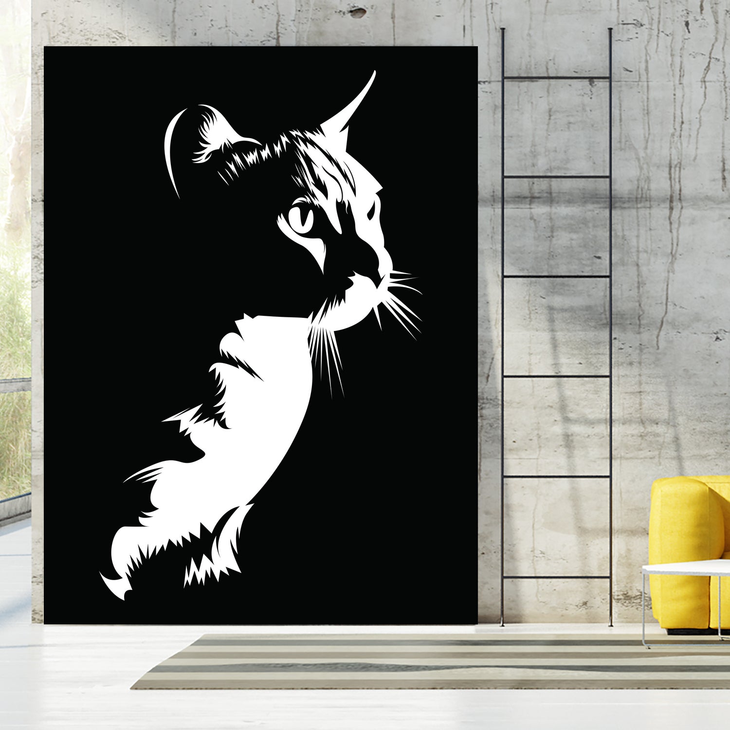 cat silhouette by sarta . on GIANT ART - white vector illustration