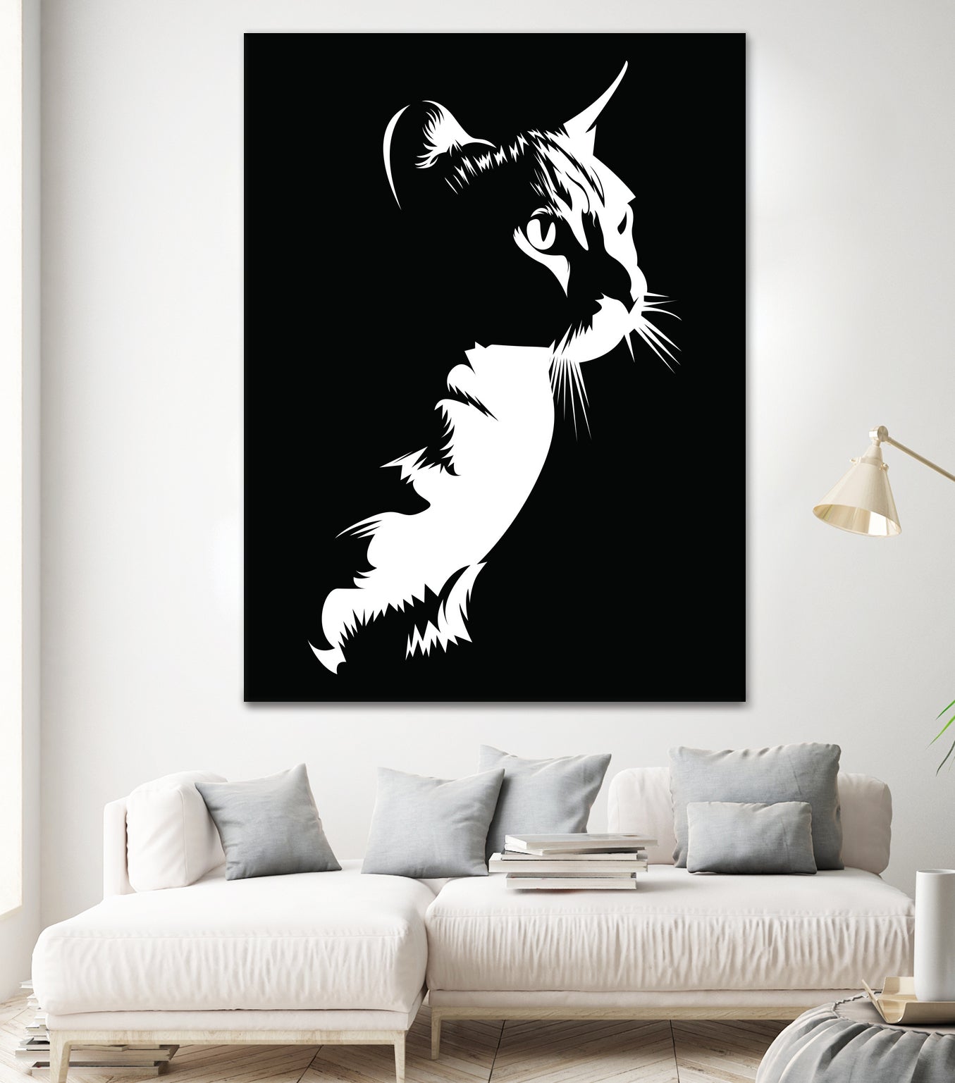 cat silhouette by sarta . on GIANT ART - white vector illustration