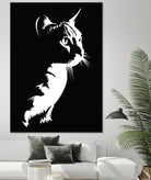 cat silhouette by sarta . on GIANT ART - white vector illustration