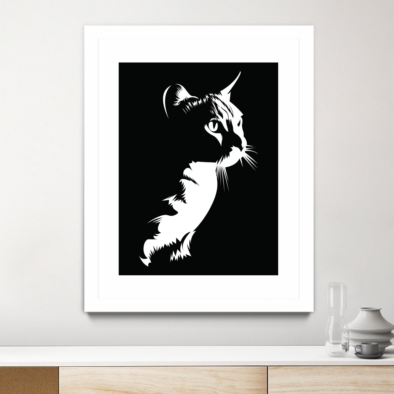 cat silhouette by sarta . on GIANT ART - white vector illustration