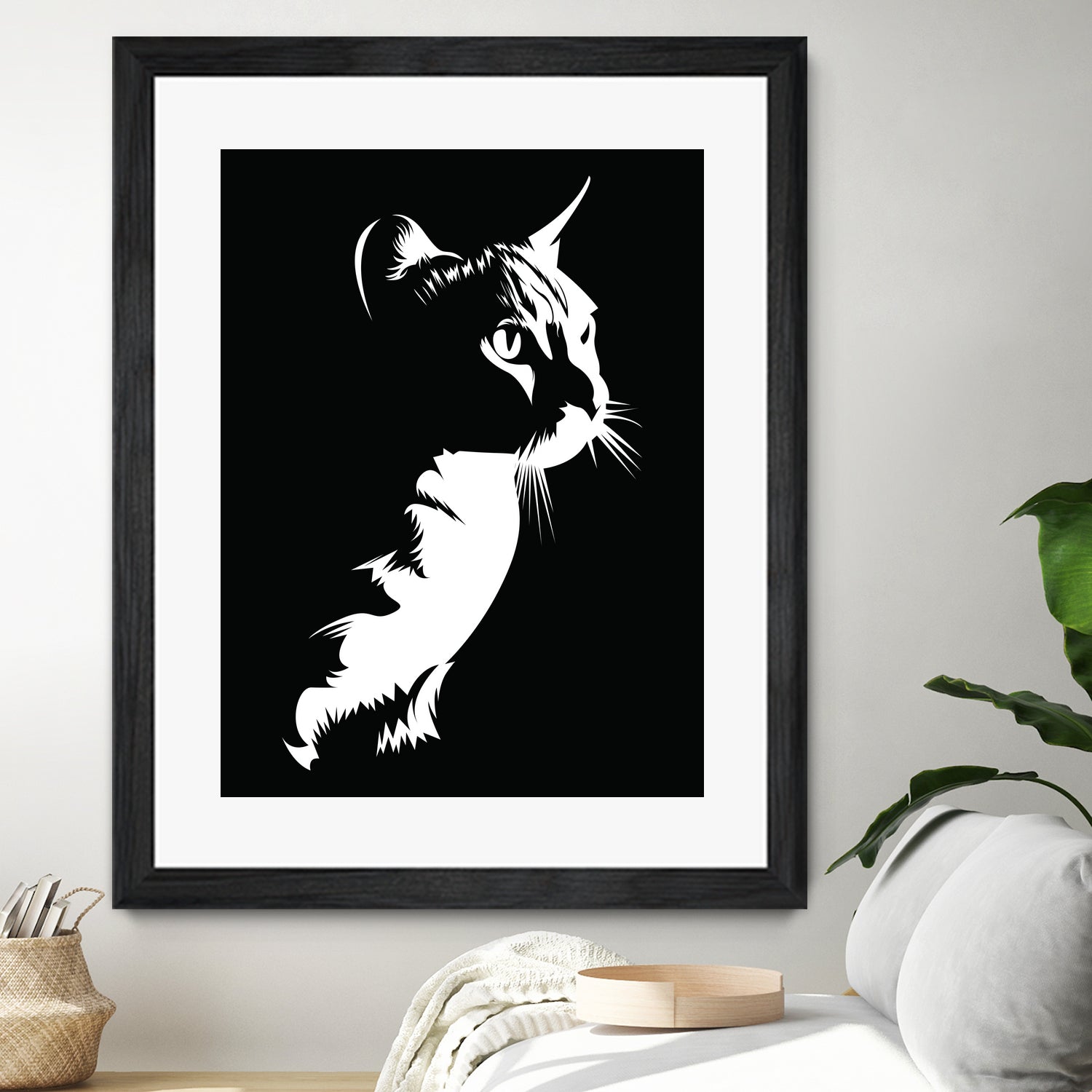 cat silhouette by sarta . on GIANT ART - white vector illustration