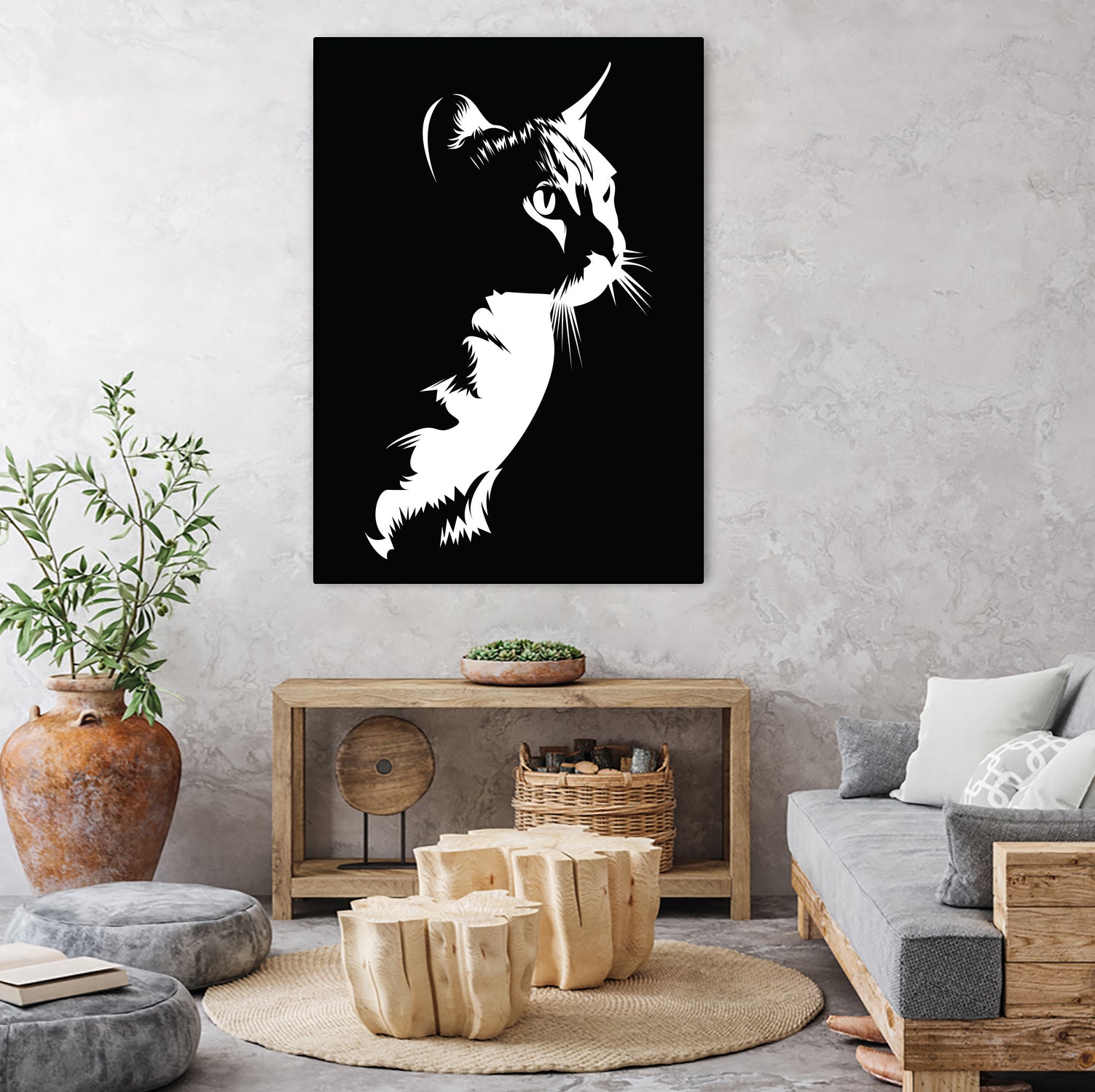 cat silhouette by sarta . on GIANT ART - white vector illustration