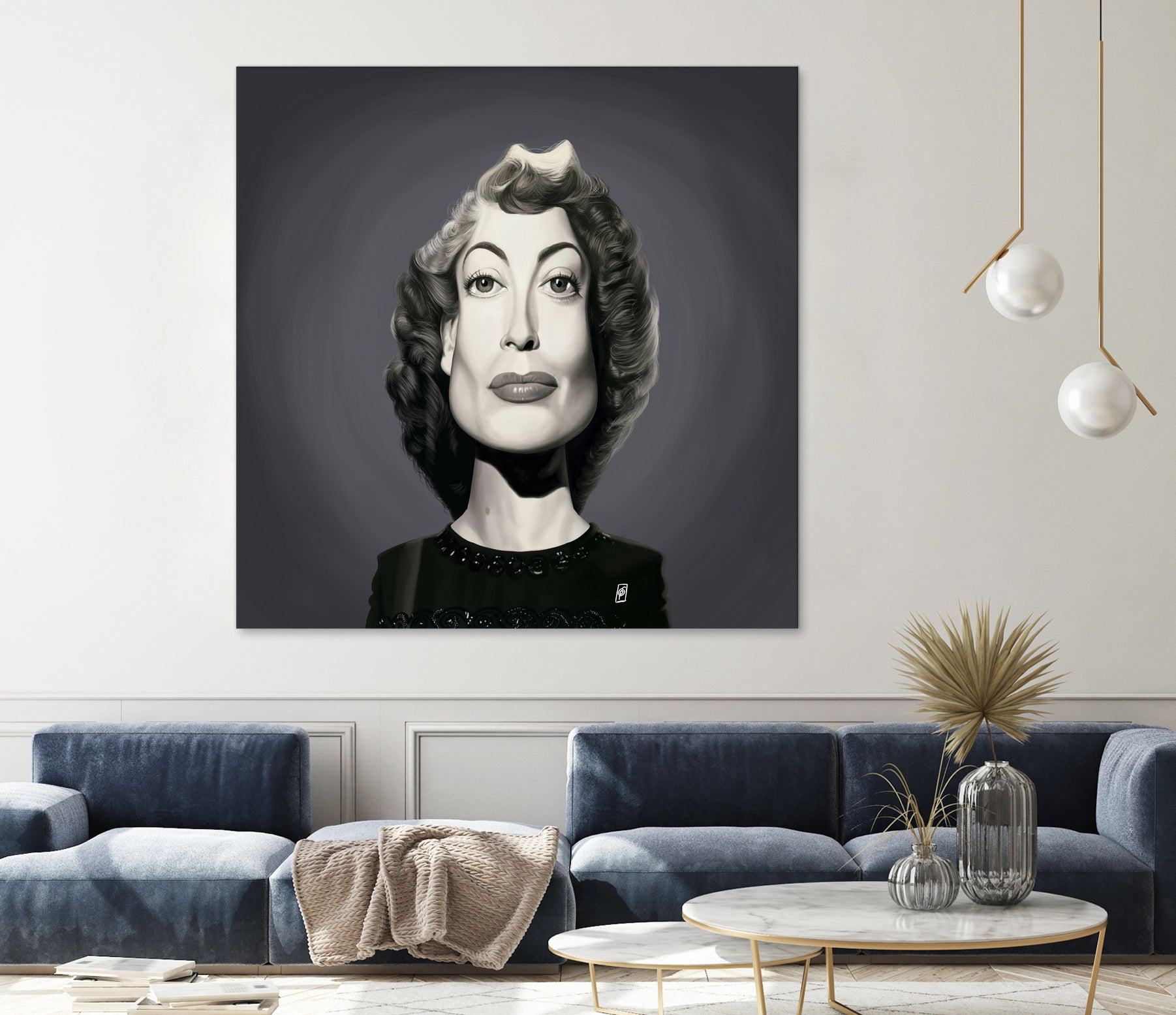 Joan Crawford by Rob Snow on GIANT ART - gray digital painting