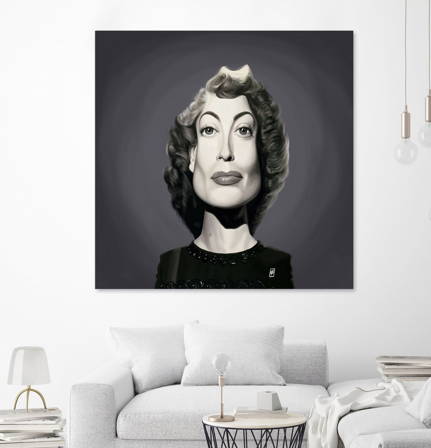 Joan Crawford by Rob Snow on GIANT ART - gray digital painting