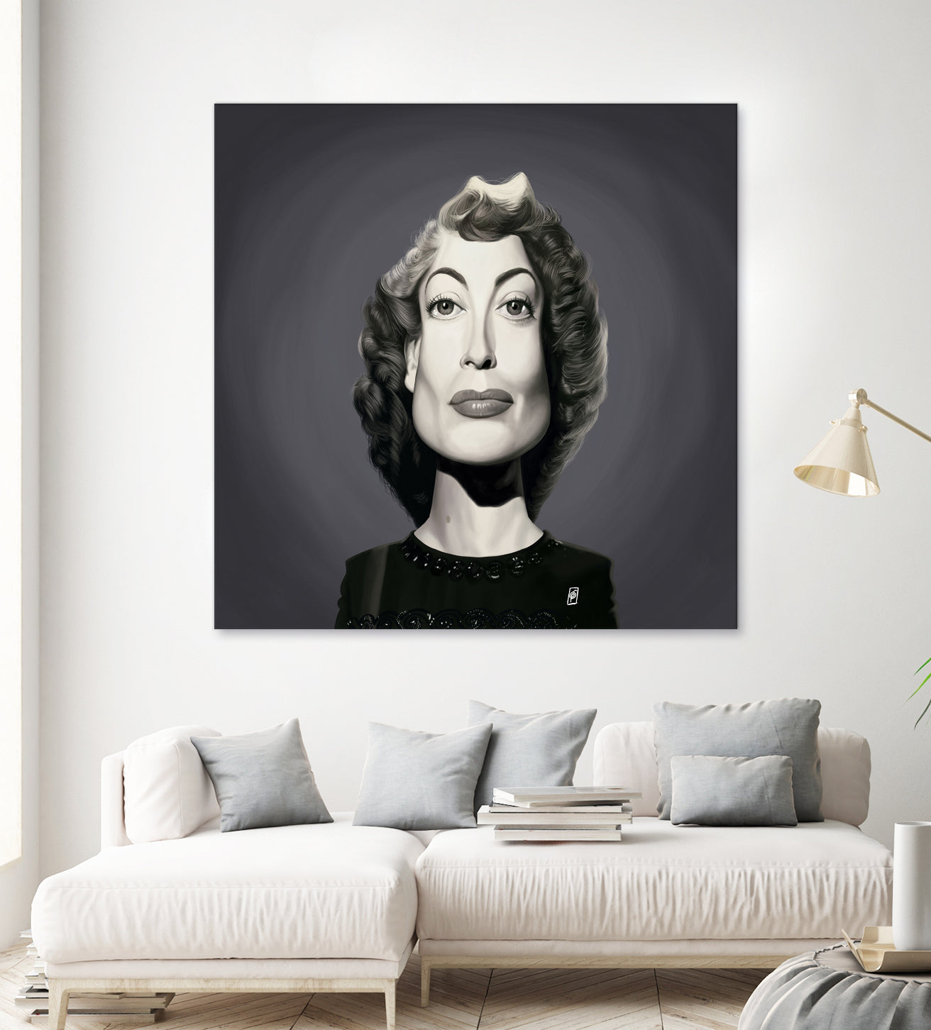 Joan Crawford by Rob Snow on GIANT ART - gray digital painting