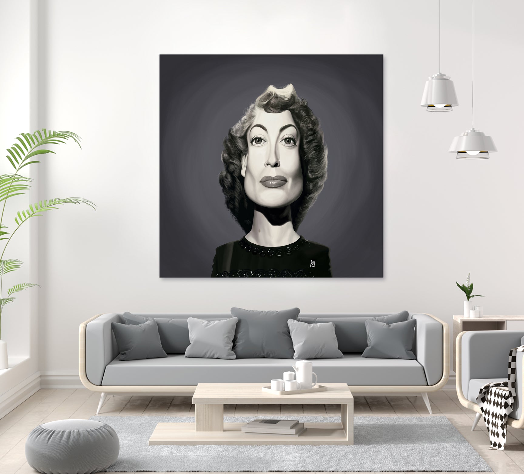 Joan Crawford by Rob Snow on GIANT ART - gray digital painting