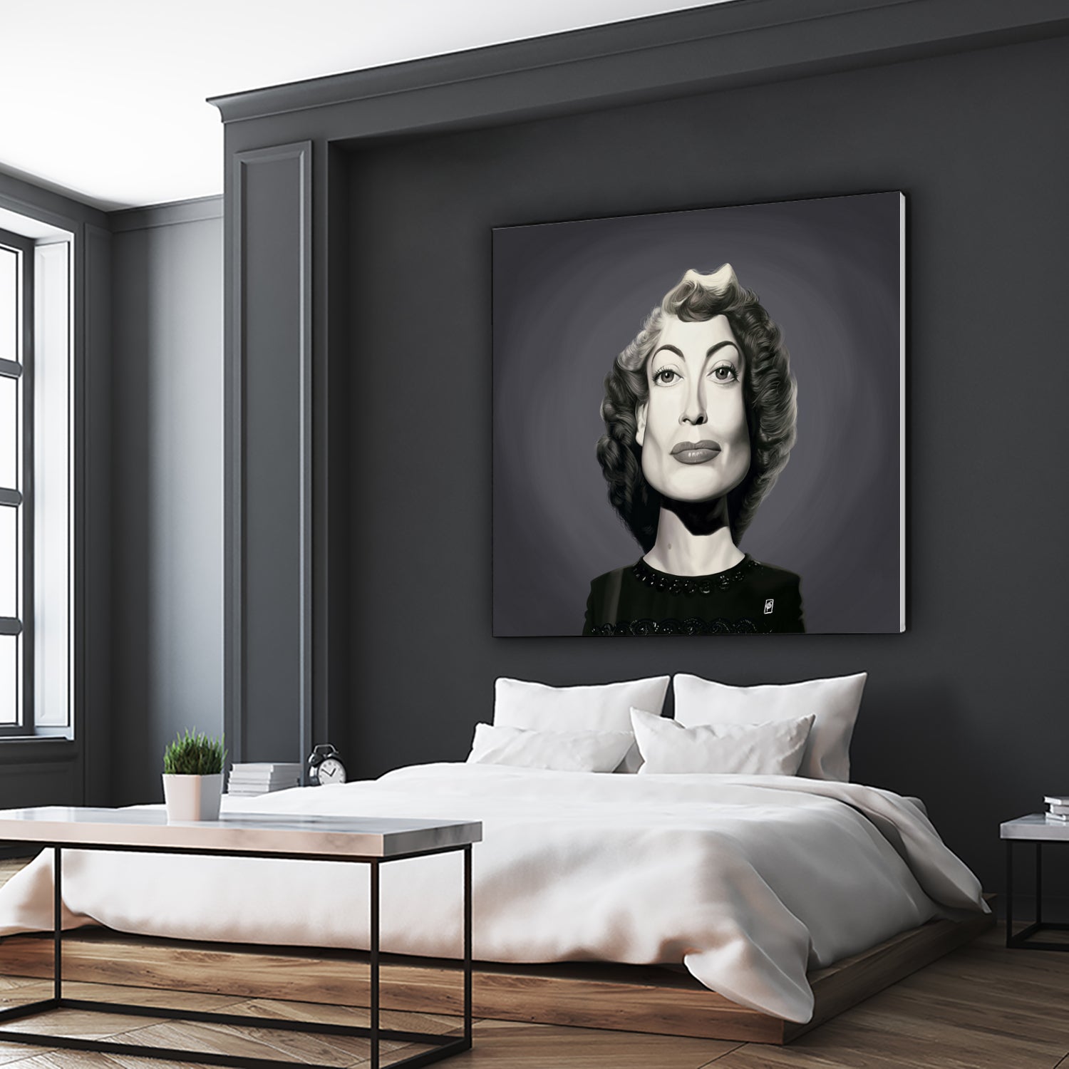 Joan Crawford by Rob Snow on GIANT ART - gray digital painting