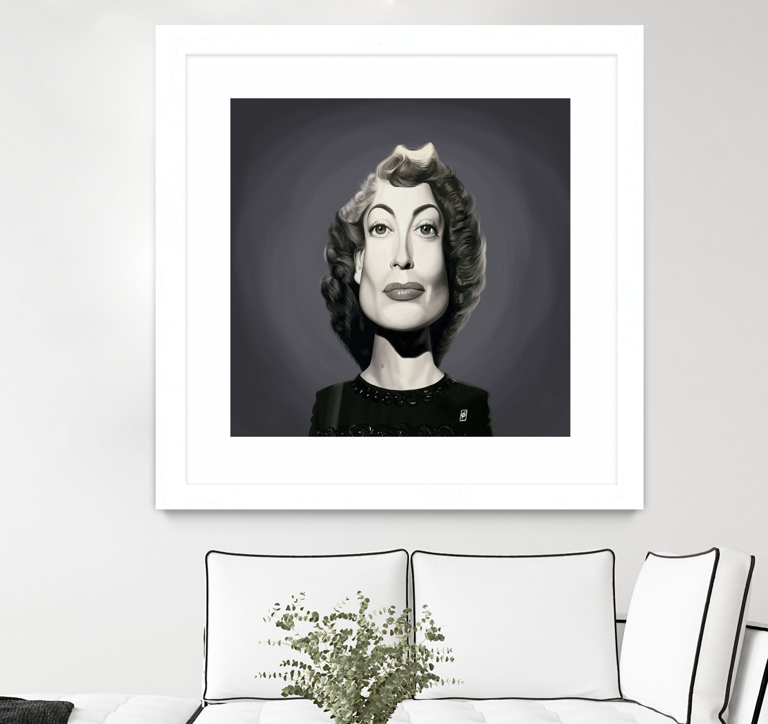 Joan Crawford by Rob Snow on GIANT ART - gray digital painting