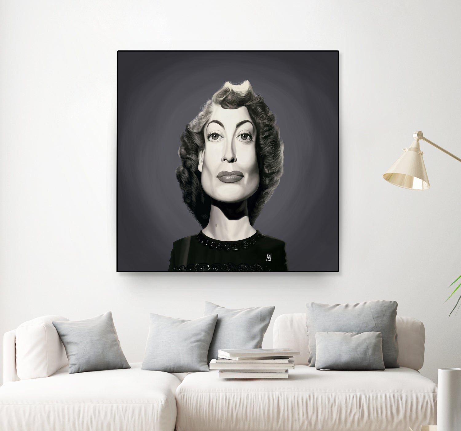 Joan Crawford by Rob Snow on GIANT ART - gray digital painting