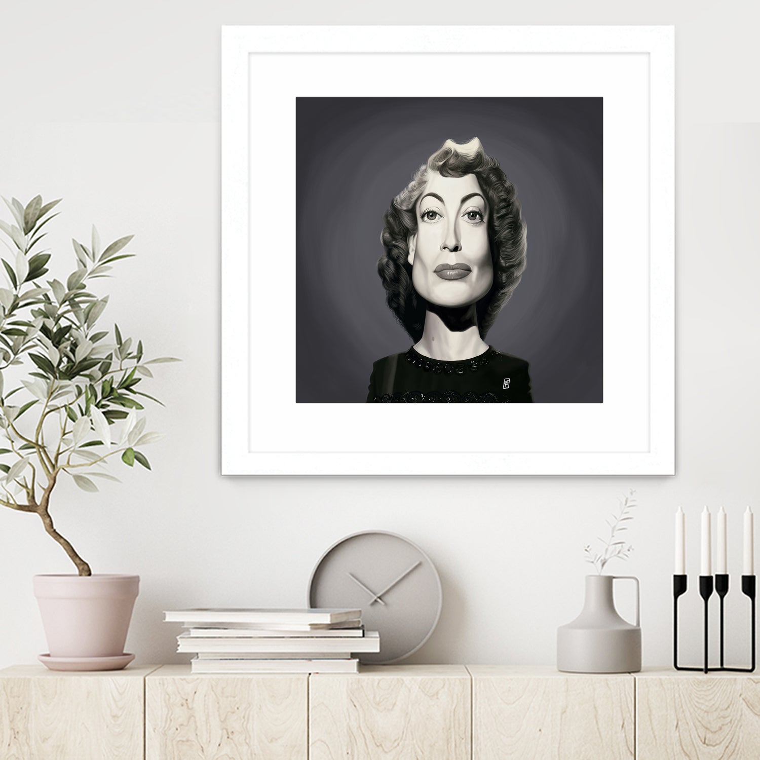 Joan Crawford by Rob Snow on GIANT ART - gray digital painting