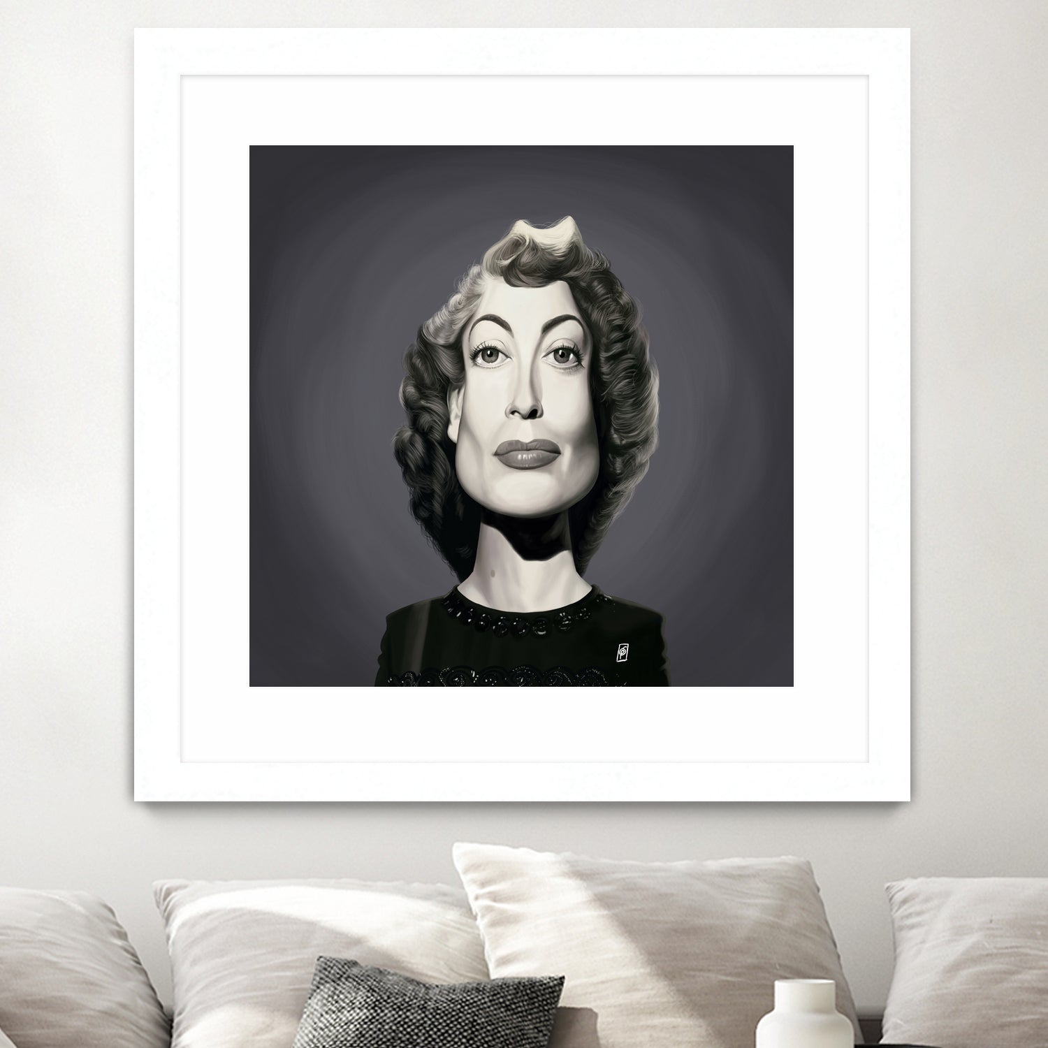 Joan Crawford by Rob Snow on GIANT ART - gray digital painting