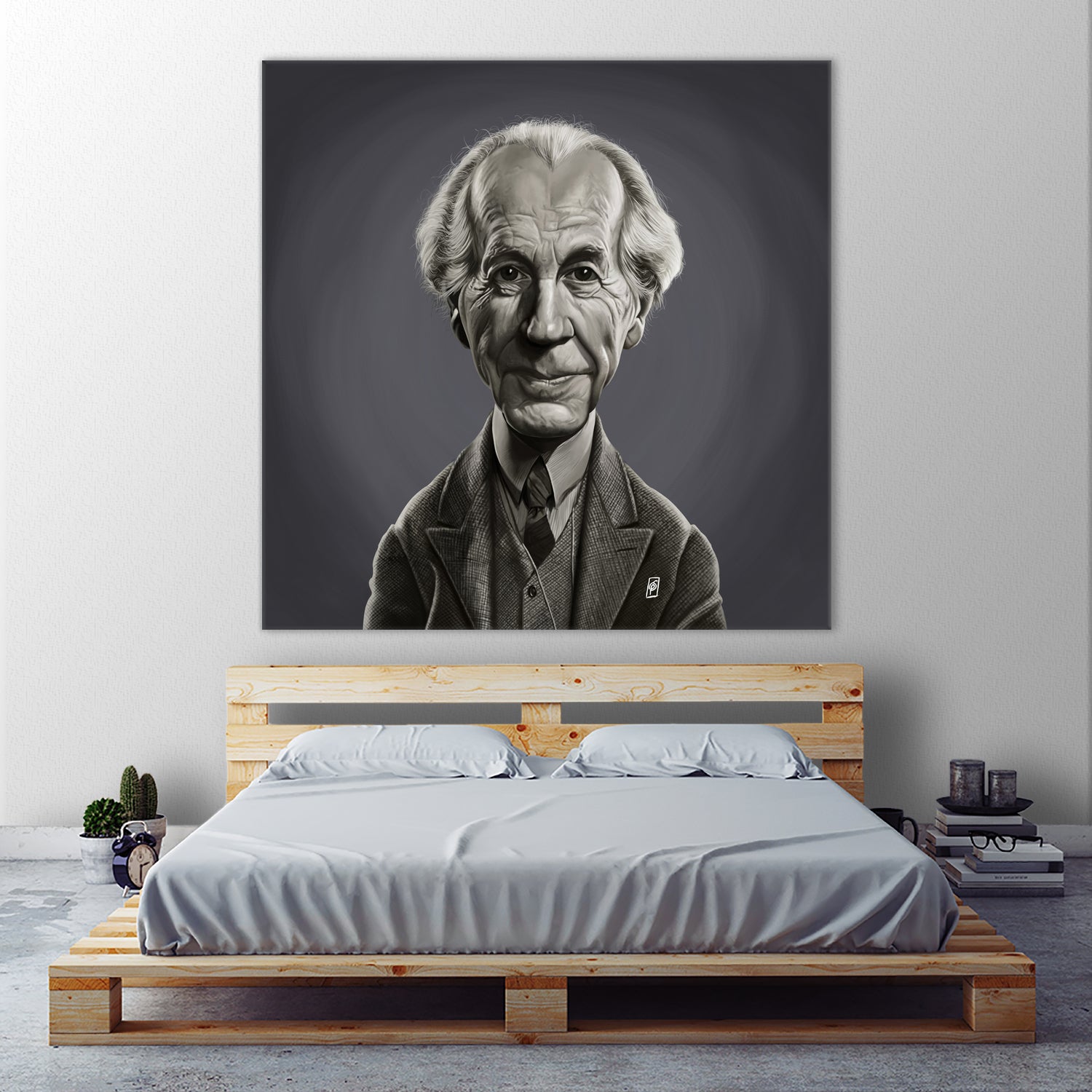 Frank Lloyd Wright by Rob Snow on GIANT ART - gray digital painting