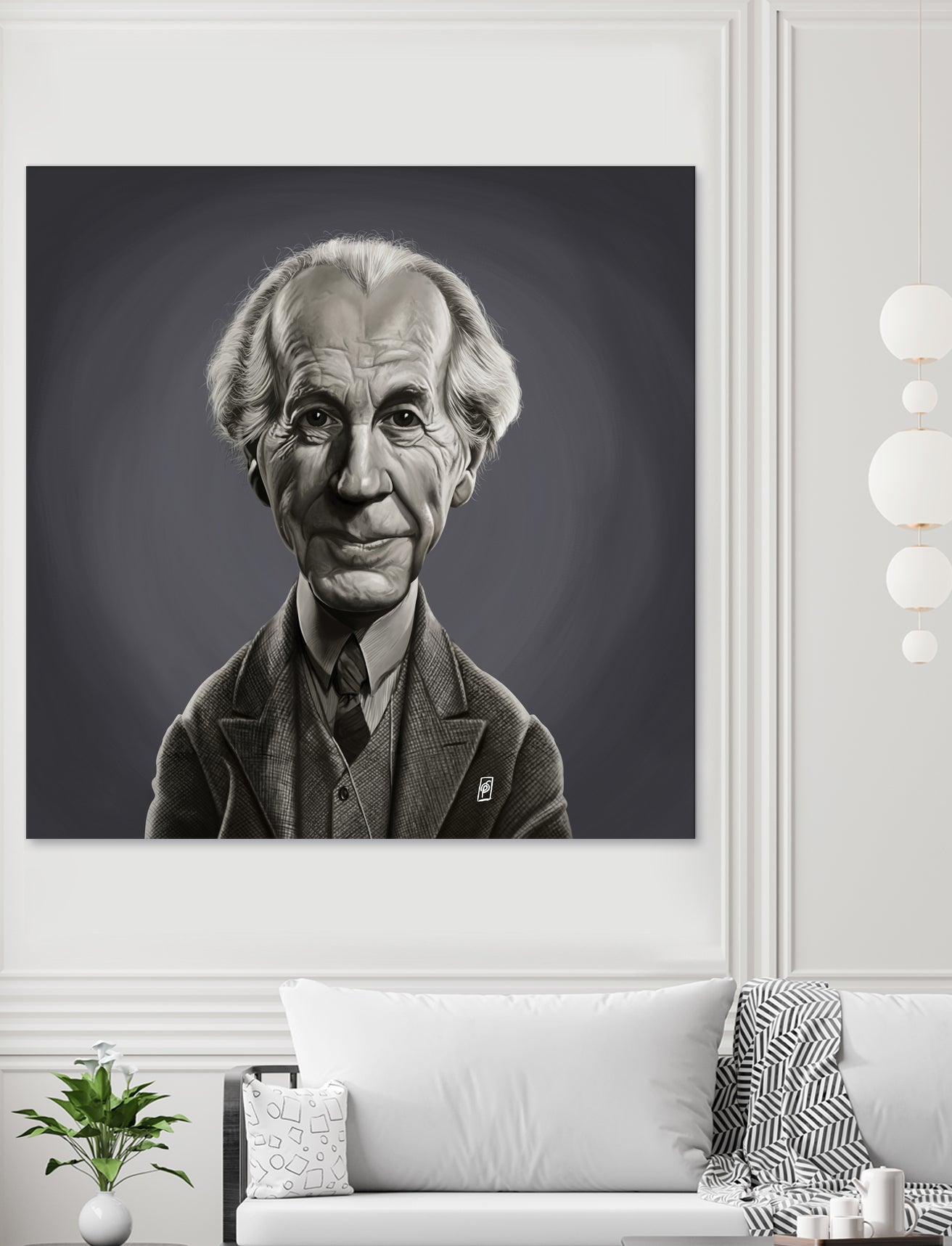 Frank Lloyd Wright by Rob Snow on GIANT ART - gray digital painting