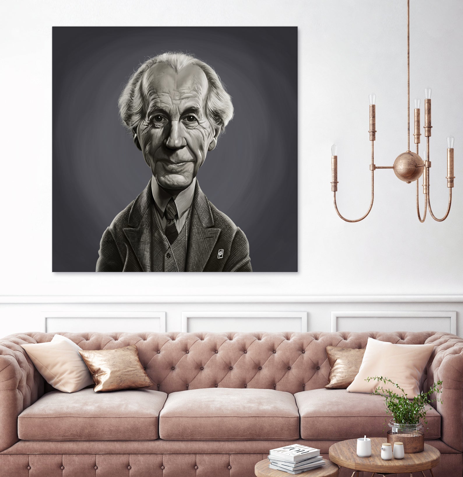 Frank Lloyd Wright by Rob Snow on GIANT ART - gray digital painting