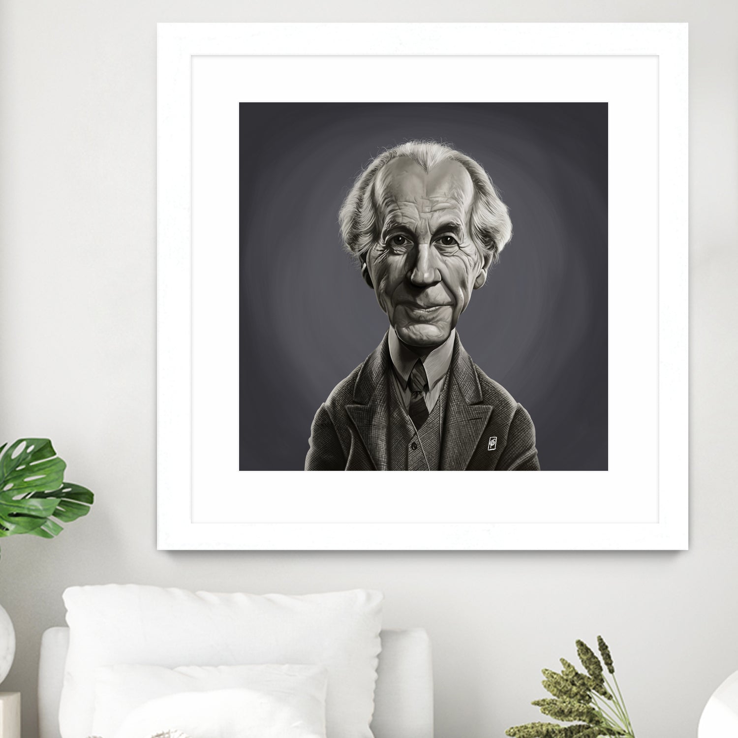 Frank Lloyd Wright by Rob Snow on GIANT ART - gray digital painting