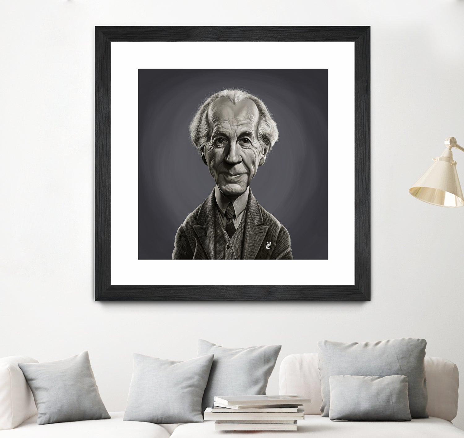 Frank Lloyd Wright by Rob Snow on GIANT ART - gray digital painting