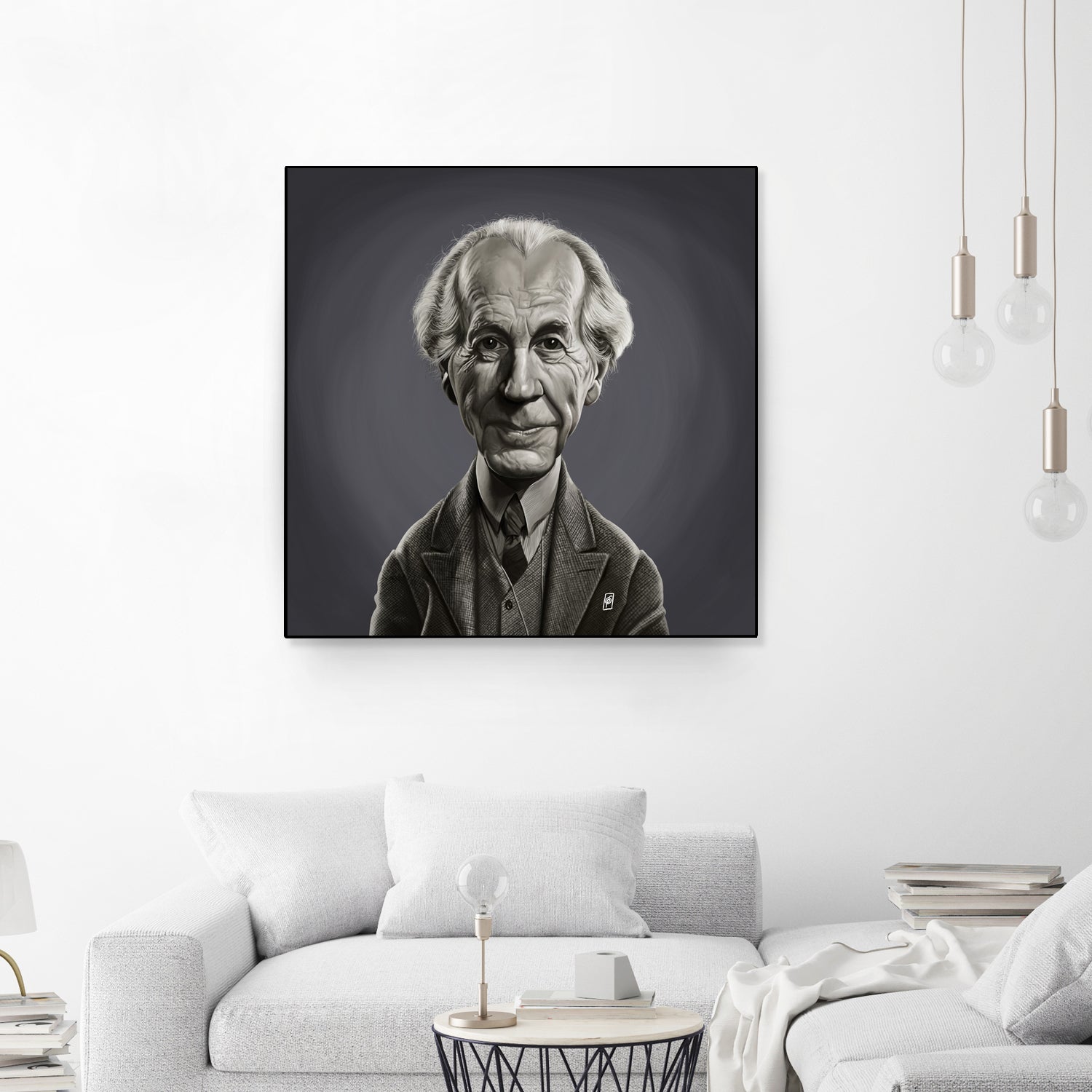 Frank Lloyd Wright by Rob Snow on GIANT ART - gray digital painting