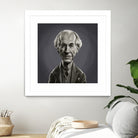 Frank Lloyd Wright by Rob Snow on GIANT ART - gray digital painting