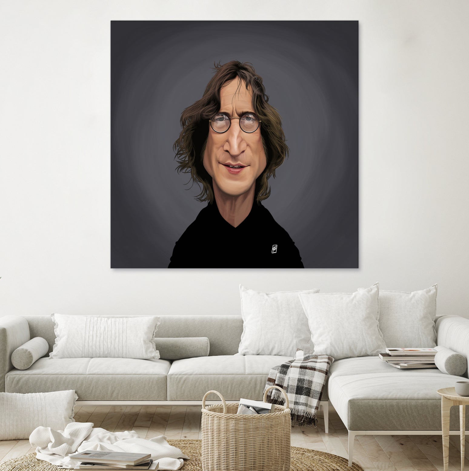 John Lennon by Rob Snow on GIANT ART - black digital painting