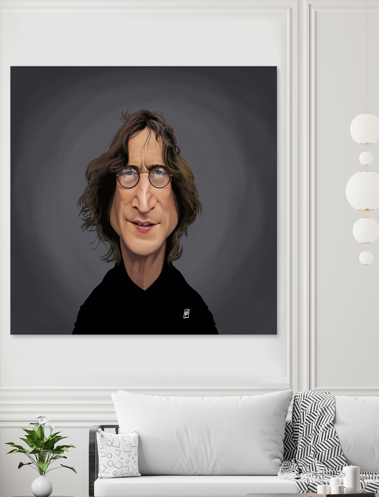 John Lennon by Rob Snow on GIANT ART - black digital painting