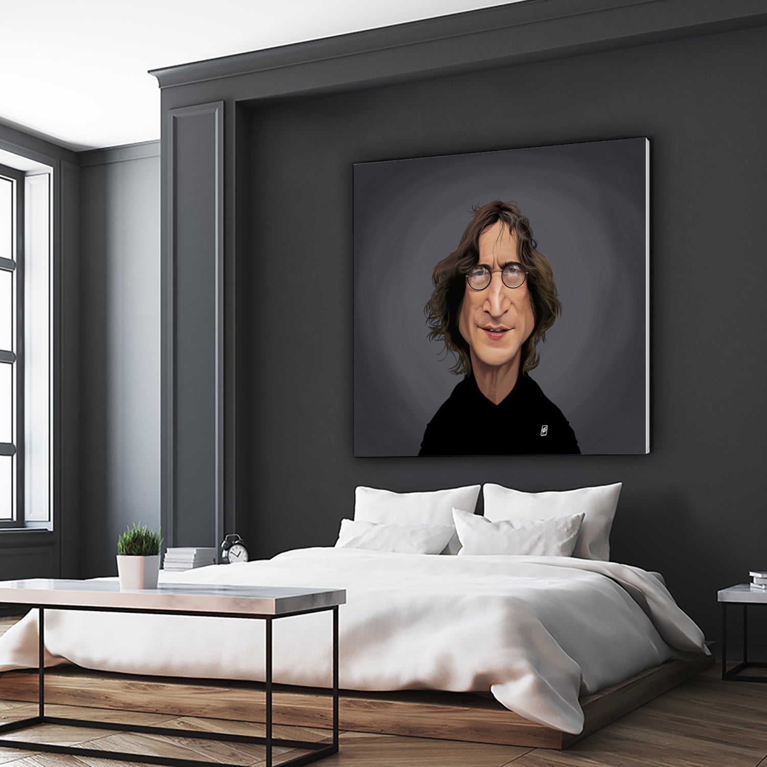 John Lennon by Rob Snow on GIANT ART - black digital painting