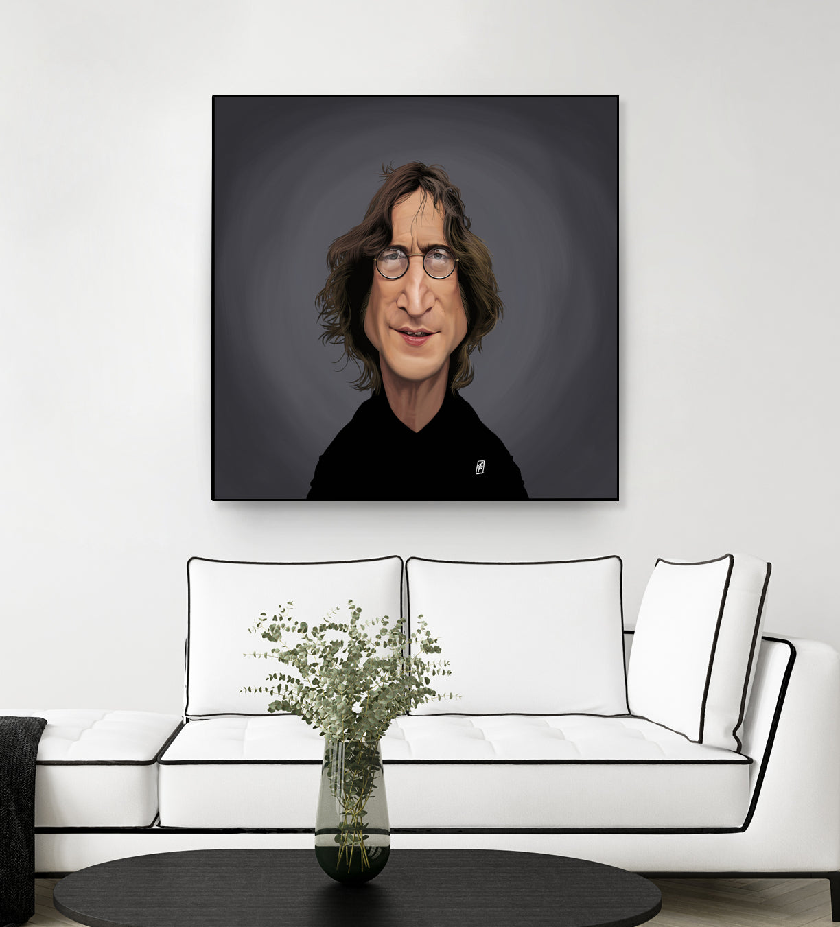 John Lennon by Rob Snow on GIANT ART - black digital painting