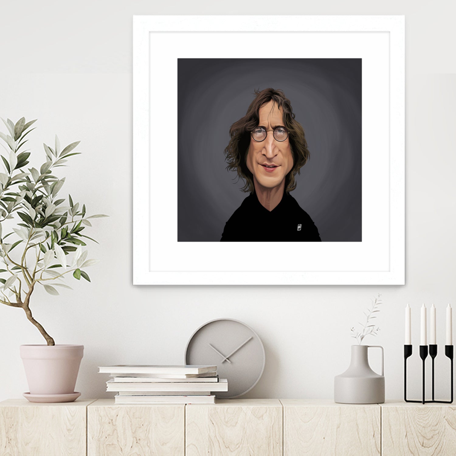 John Lennon by Rob Snow on GIANT ART - black digital painting