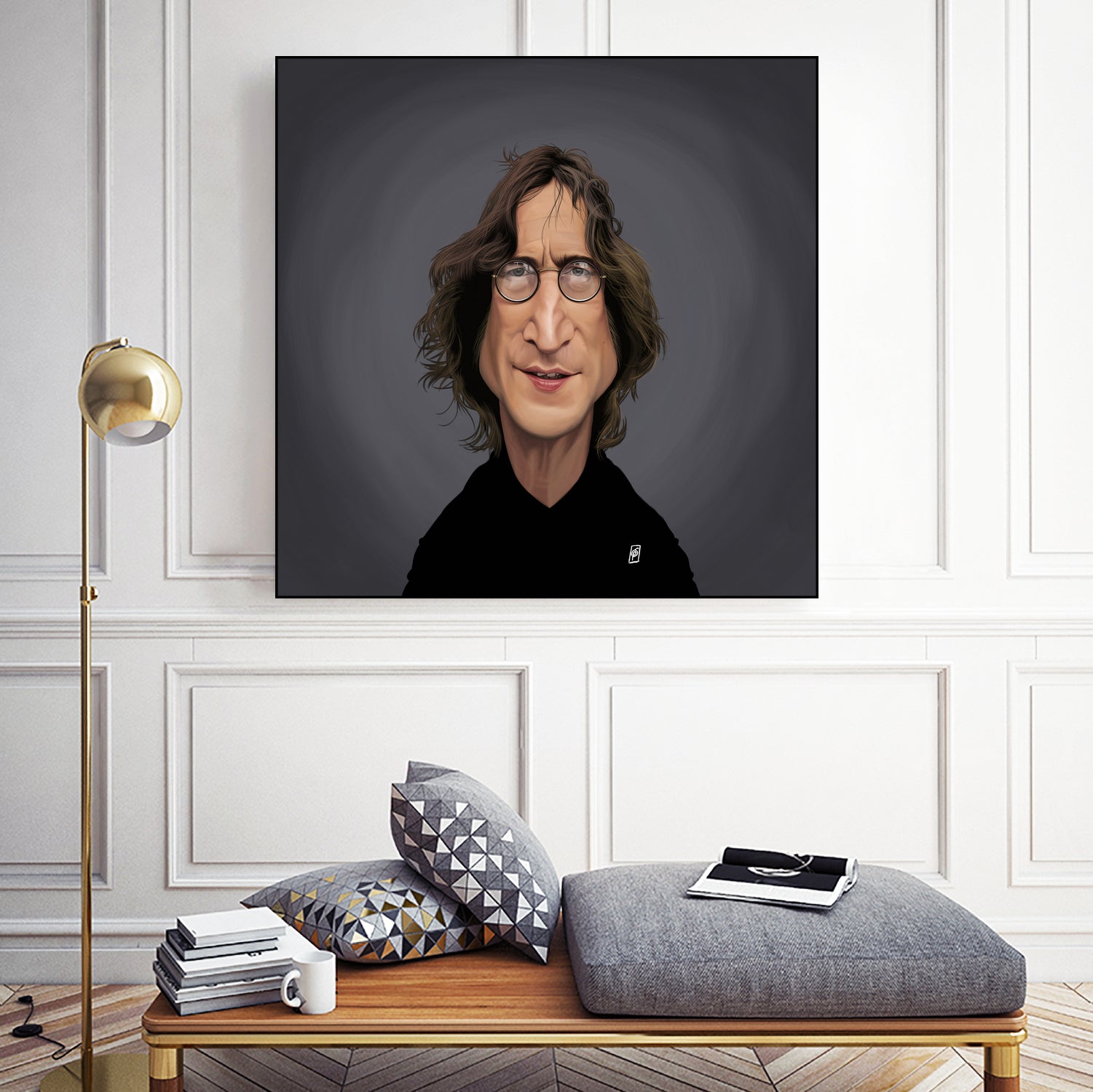 John Lennon by Rob Snow on GIANT ART - black digital painting