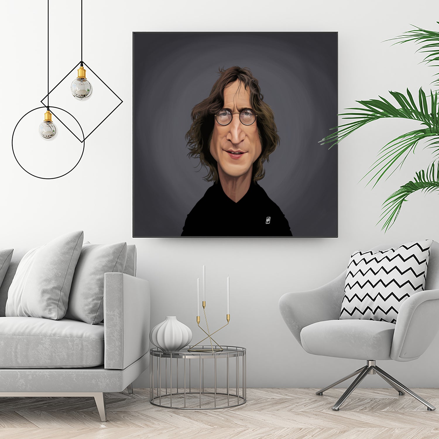 John Lennon by Rob Snow on GIANT ART - black digital painting