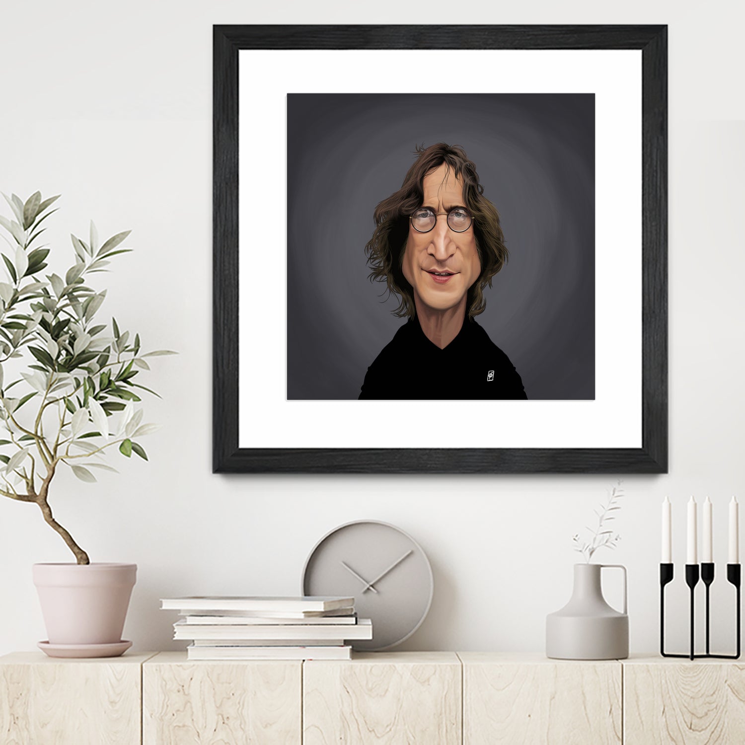 John Lennon by Rob Snow on GIANT ART - black digital painting