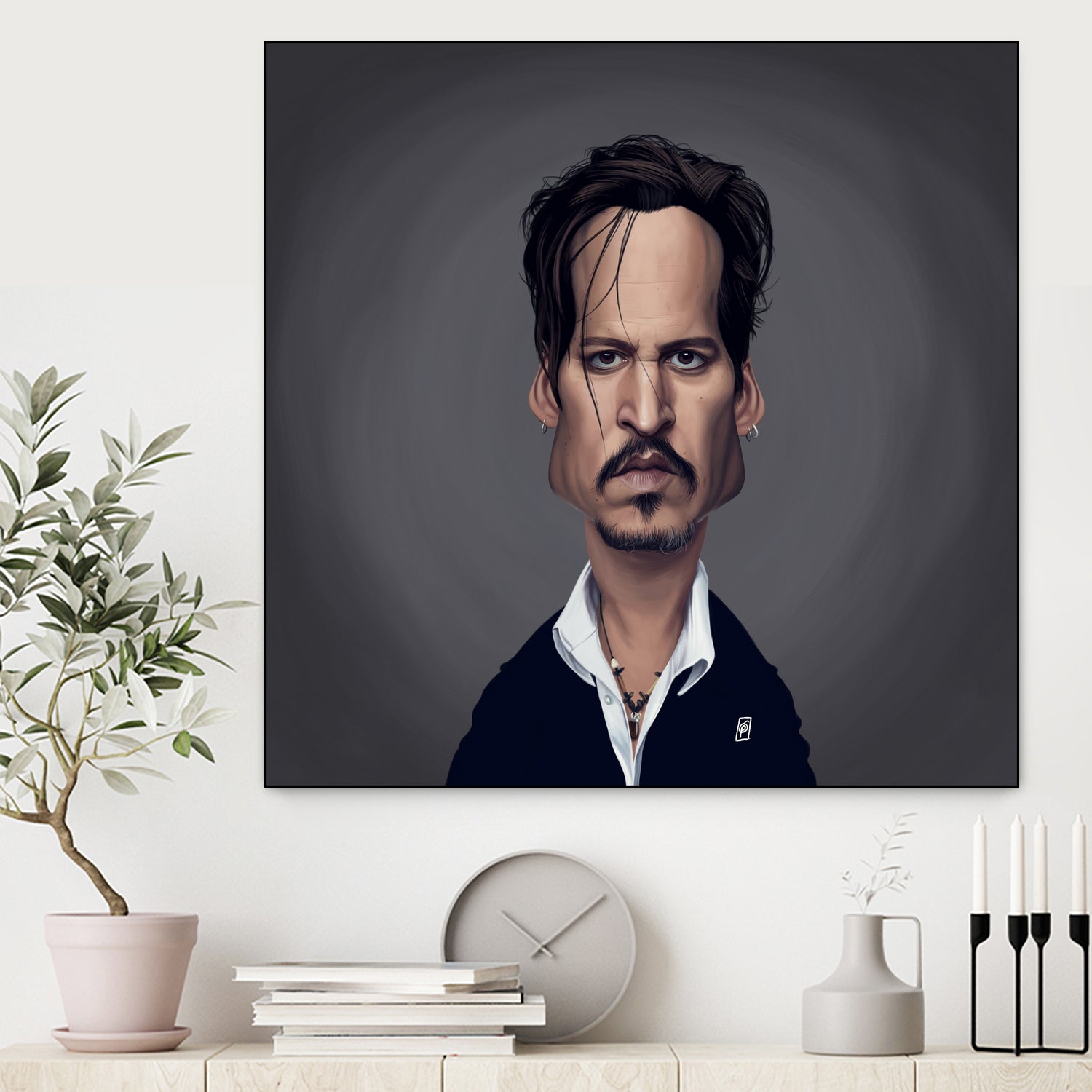 Johnny Depp by Rob Snow on GIANT ART - black digital painting