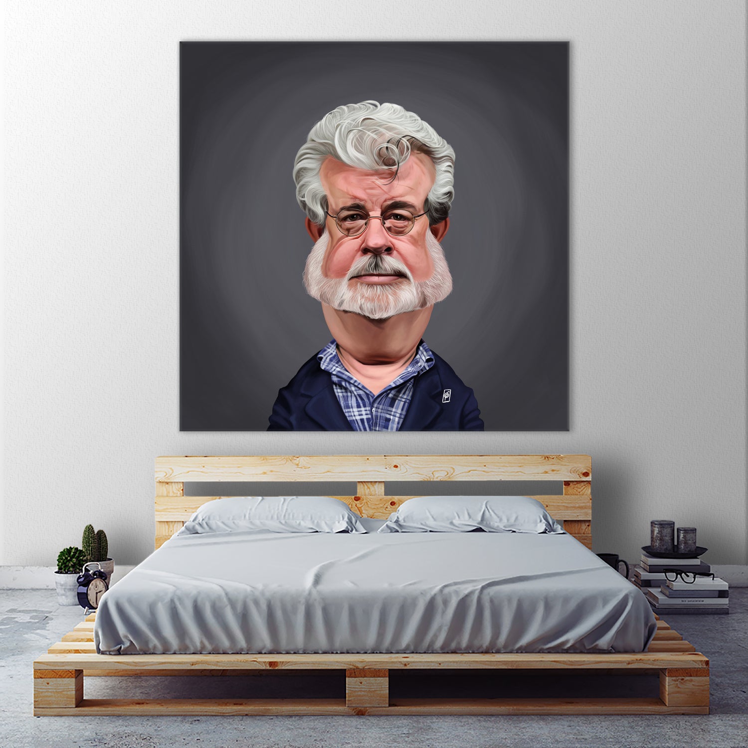 George Lucas by Rob Snow on GIANT ART - blue digital painting