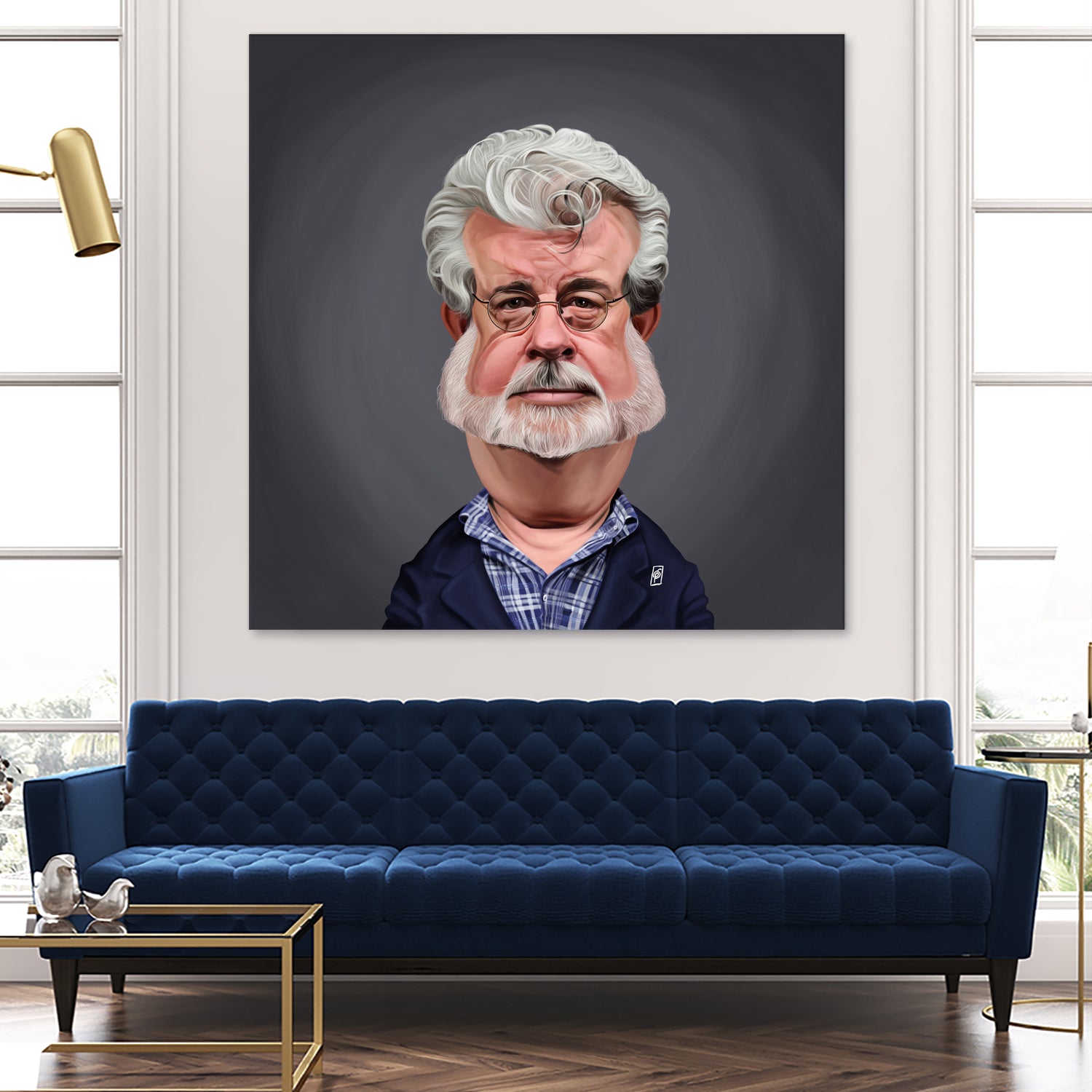 George Lucas by Rob Snow on GIANT ART - blue digital painting