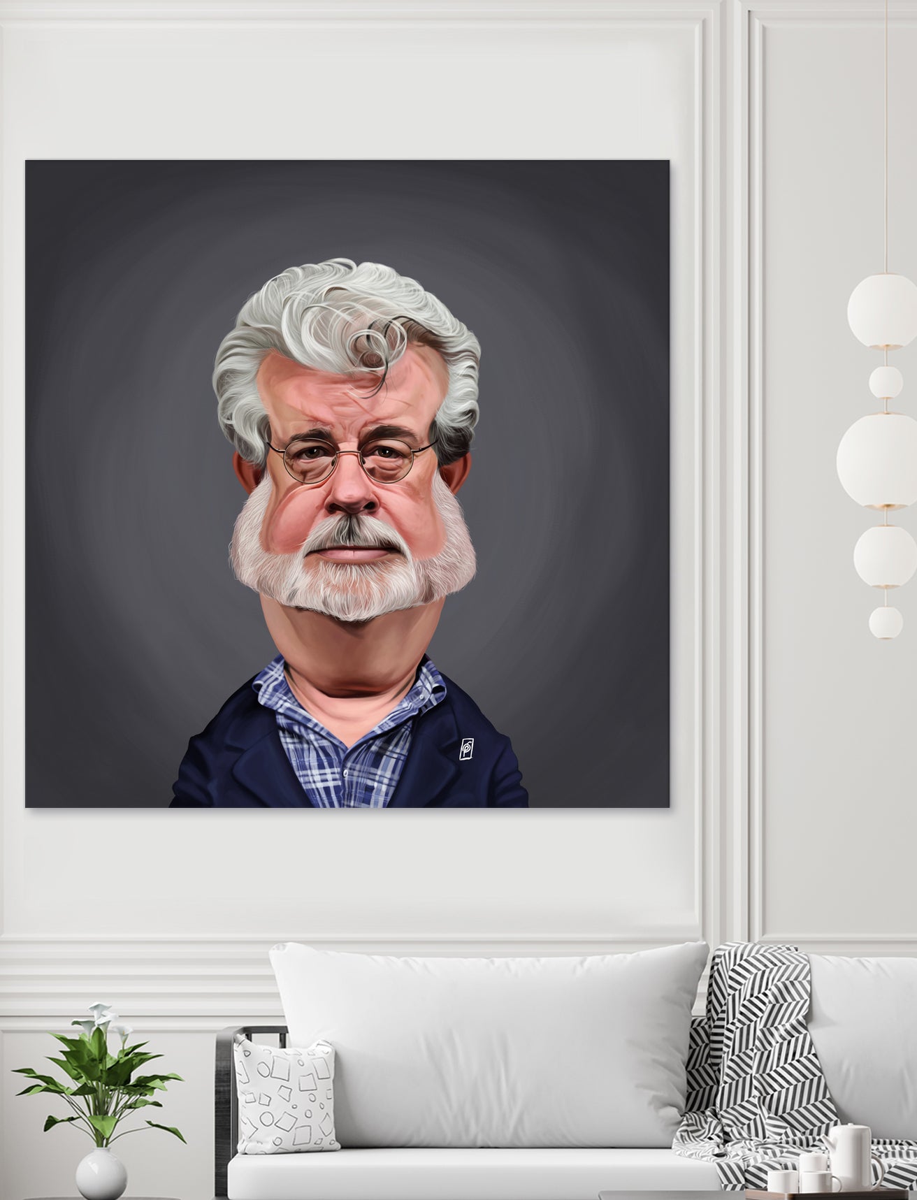 George Lucas by Rob Snow on GIANT ART - blue digital painting